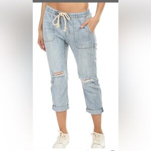 ONE TEASPOON - DREAM‎ SHABBIES DRAWSTRING BOYFRIEND JEANS - Size Medium